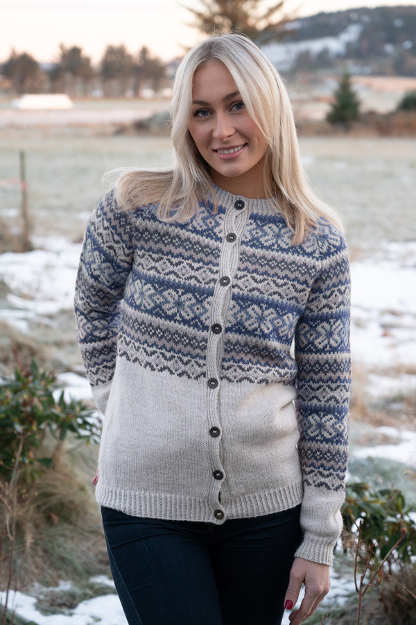 GLITTERTIND cardigan beige denim