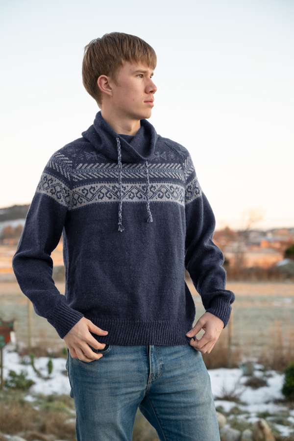 MIGUEL sweater gråblå