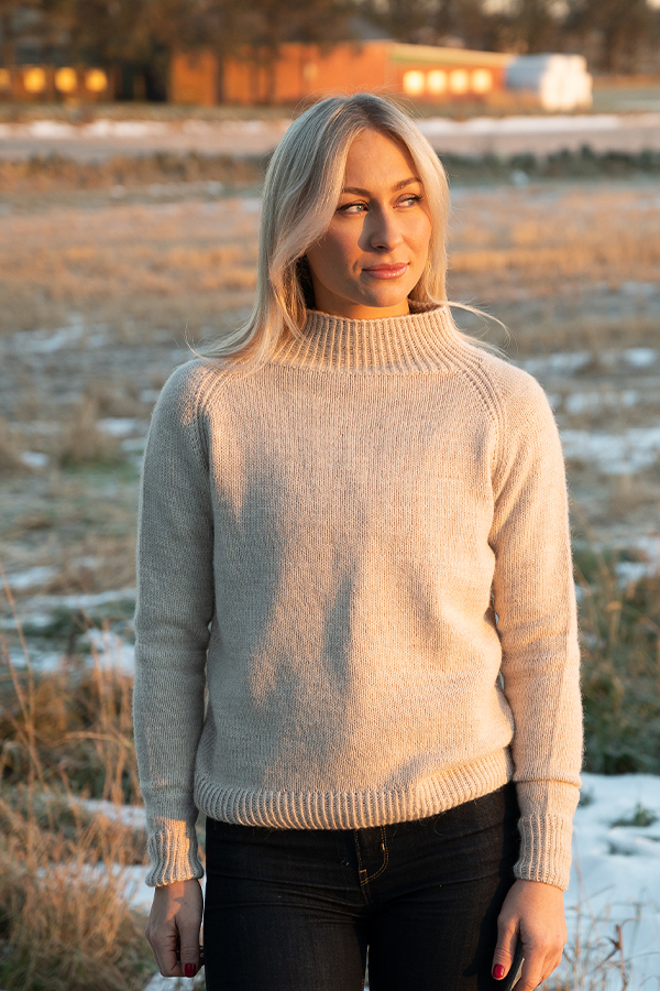 LARA trøje lys beige