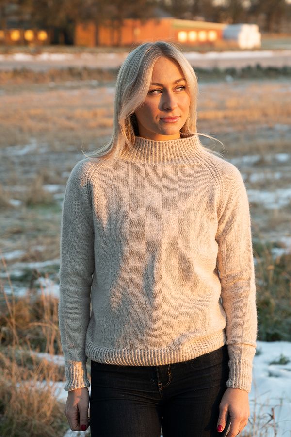 LARA trøje lys beige