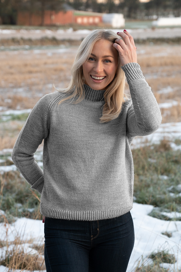 LARA trøje gråmeleret