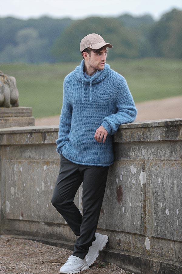 68-14 David sweater jeansblå