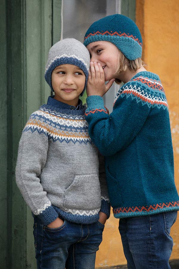 69-09 Nikko sweater og hue grå