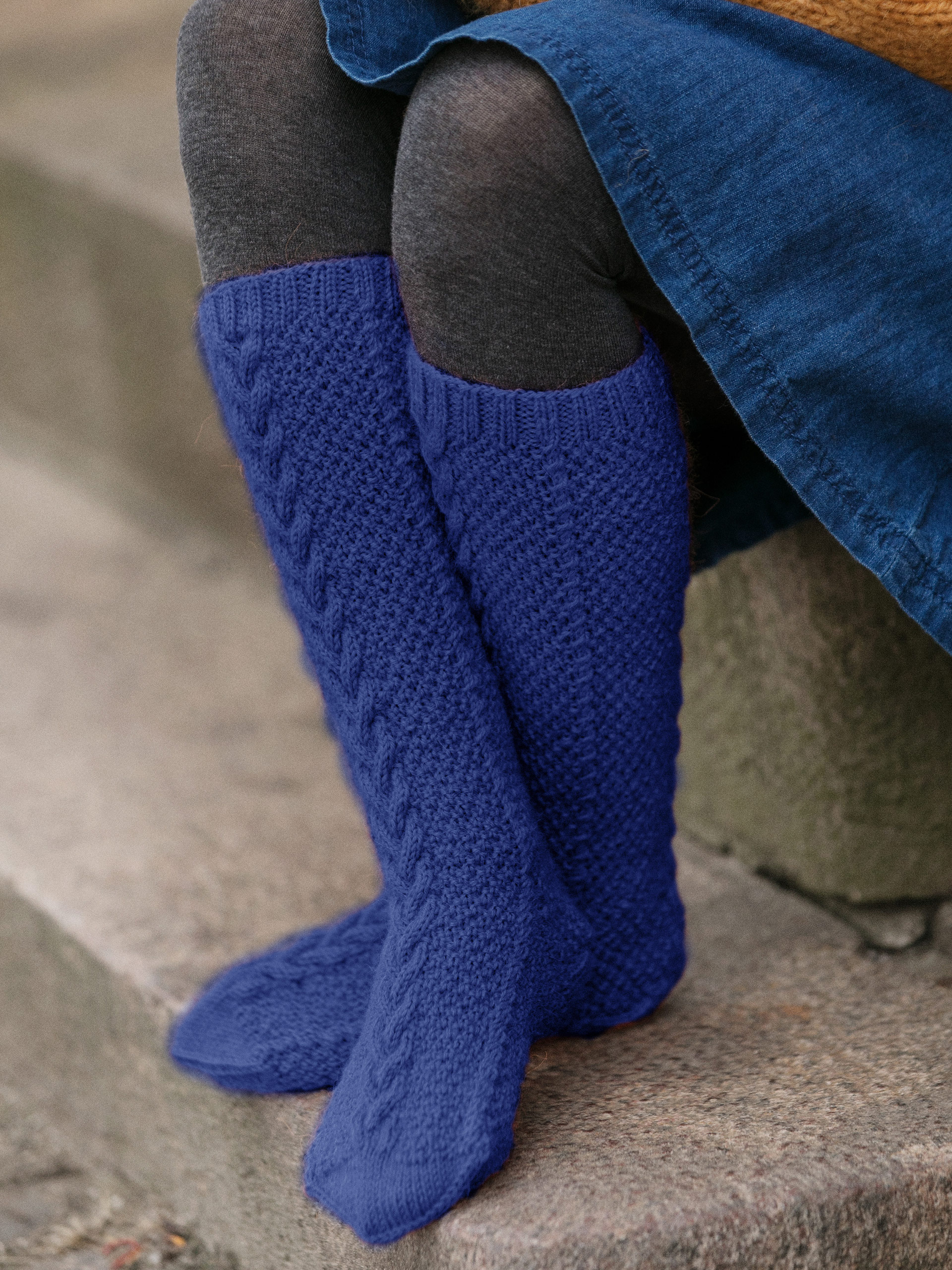 69-17 Nome strømper kongeblå