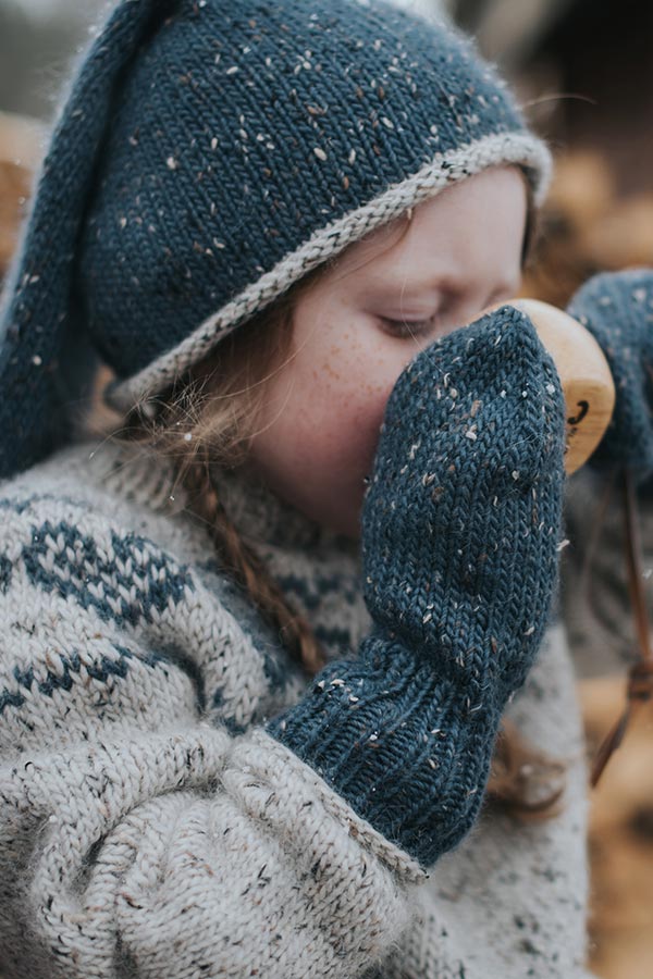 73-01 Hjerte sweater børn grå