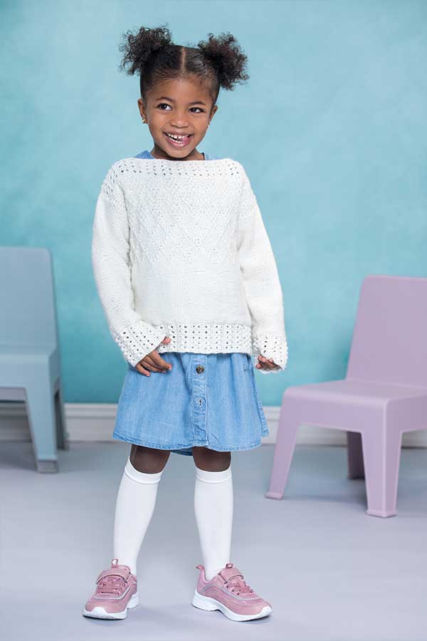 76-02 Gina kids sweater hvid