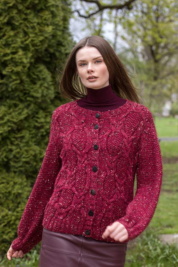 79-12 Catrina cardigan dyp rød