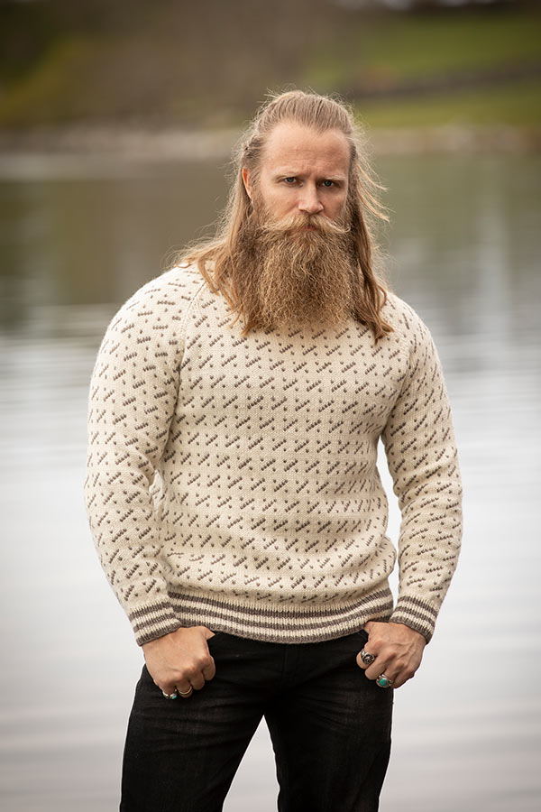 2127-8c Mode-islender naturhvit-grå