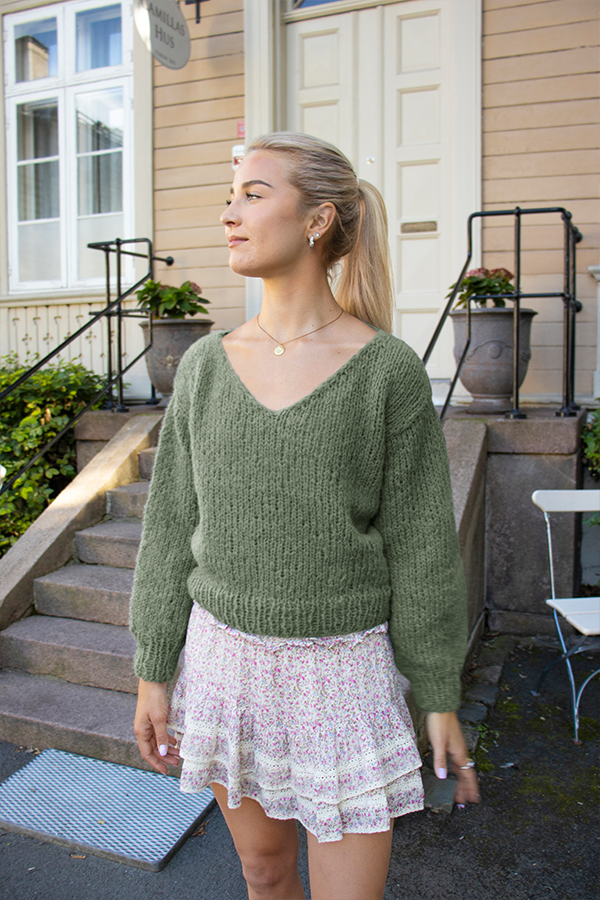99-19b Amanda sweater grøn