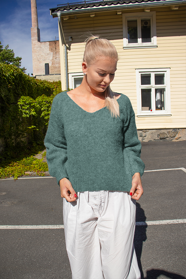 99-20d Amanda sweater grågrøn