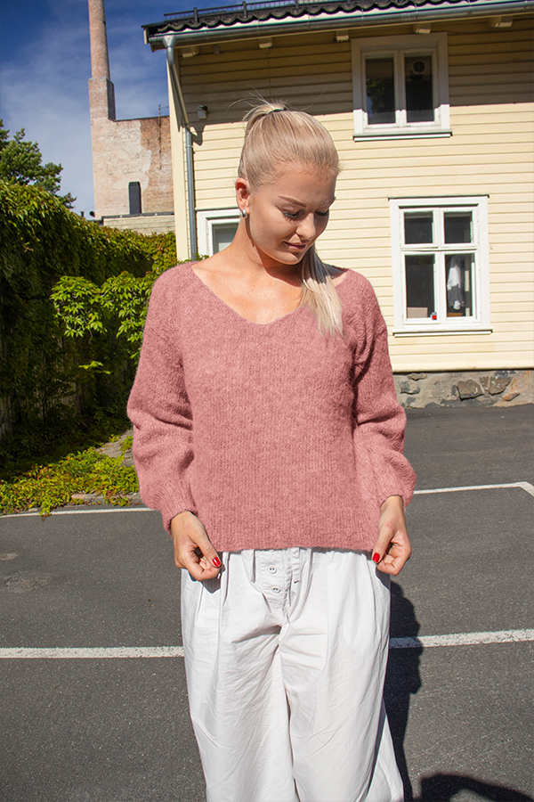 99-20e Amanda sweater varm rosa