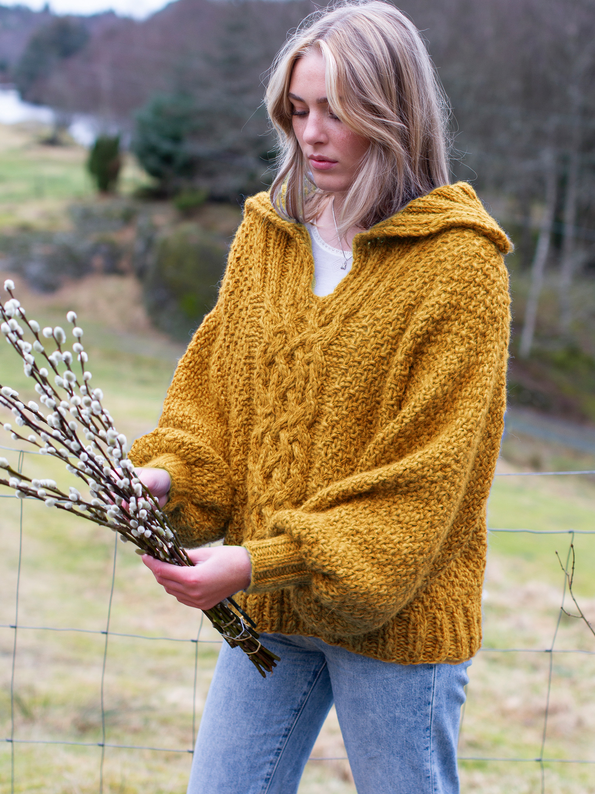 ØYA bluse gylden gul 