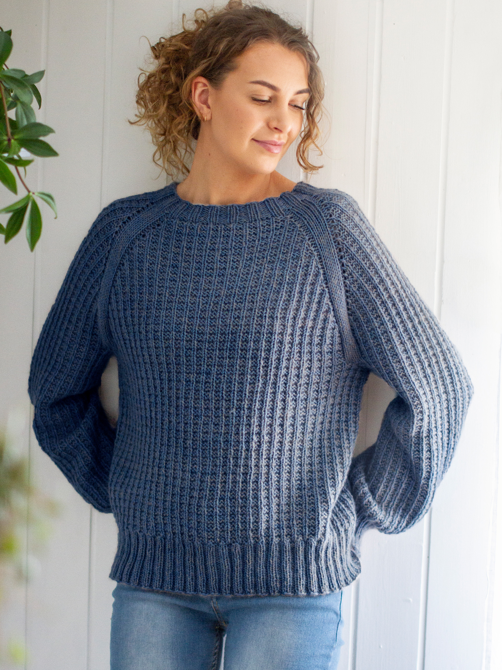 ØYENTRØST bluse denim meleret