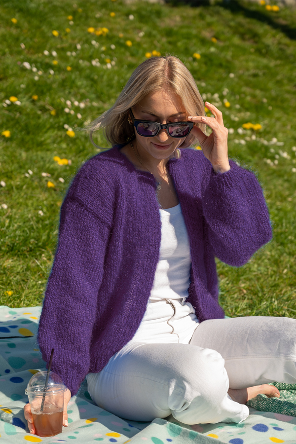 ADA cardigan mørk lilla