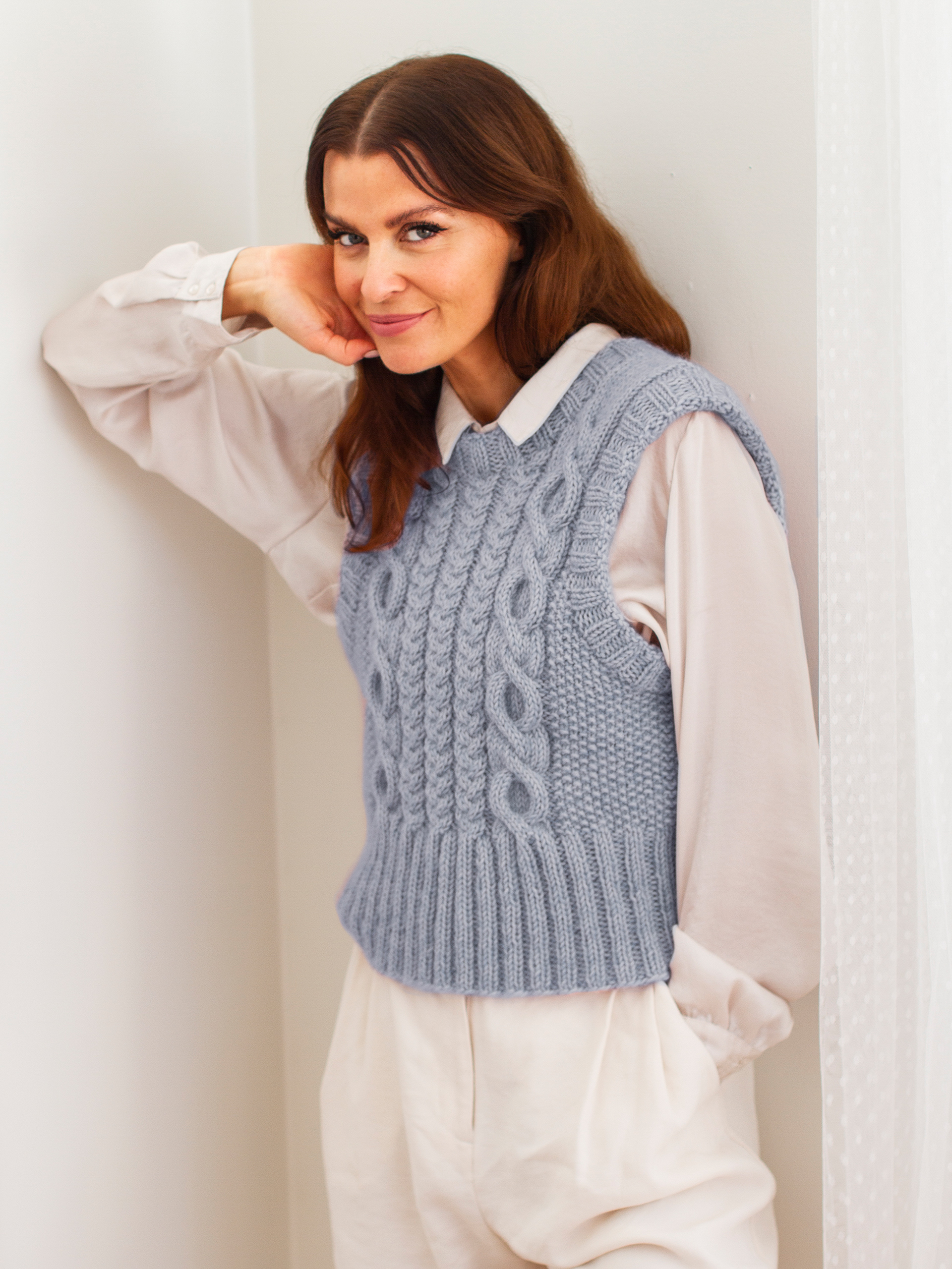 ADAGIO vest lyseblå