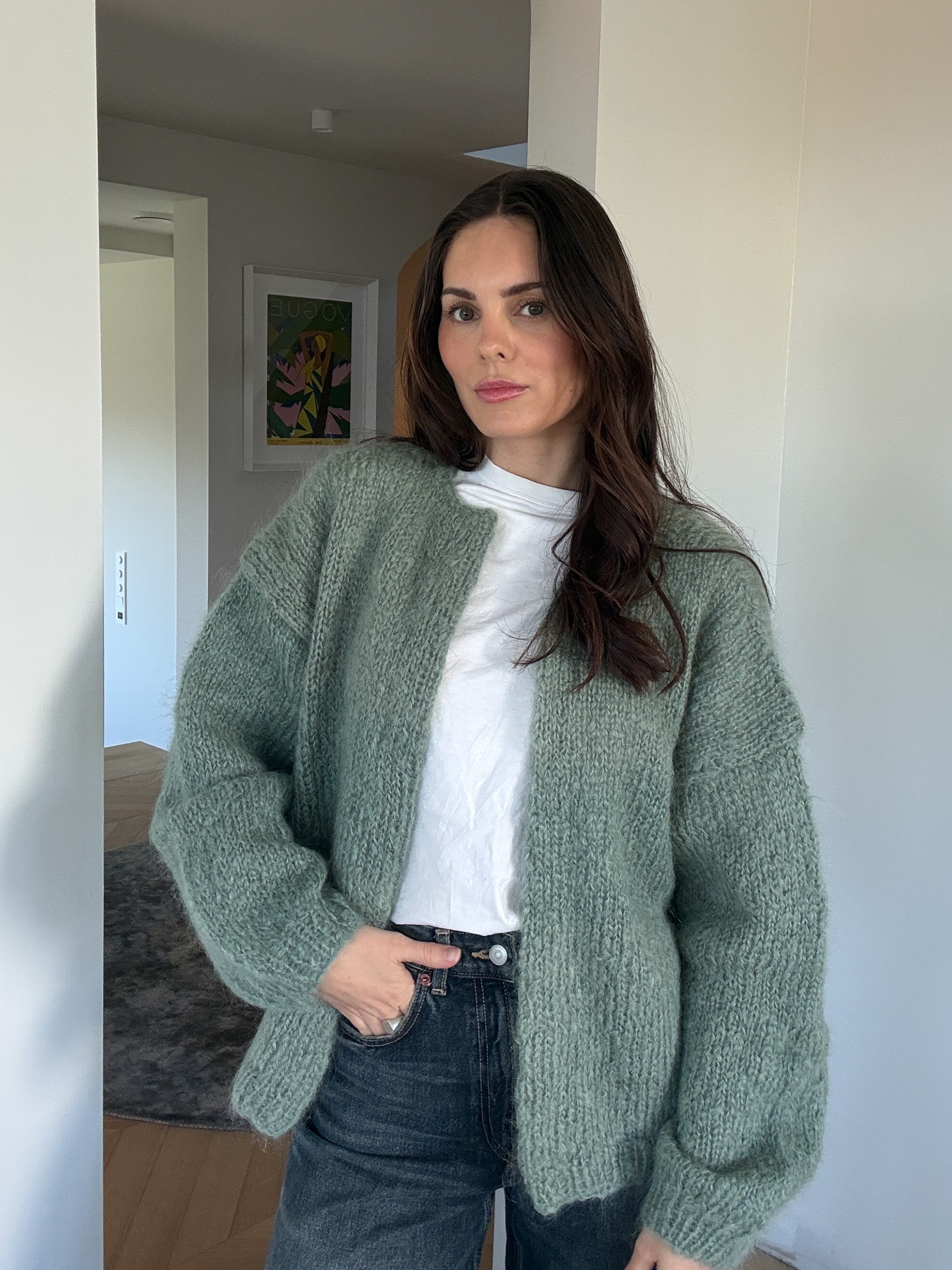 ADA cardigan jadegrønn