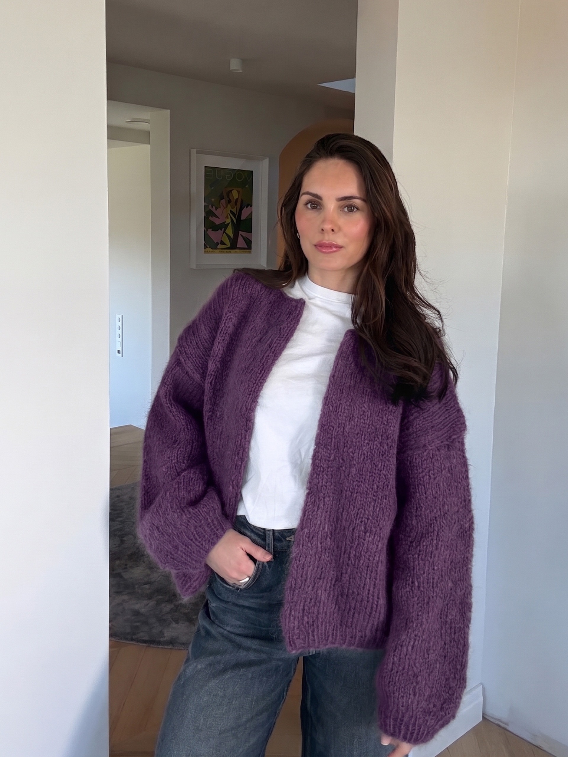 ADA cardigan mørk lilla
