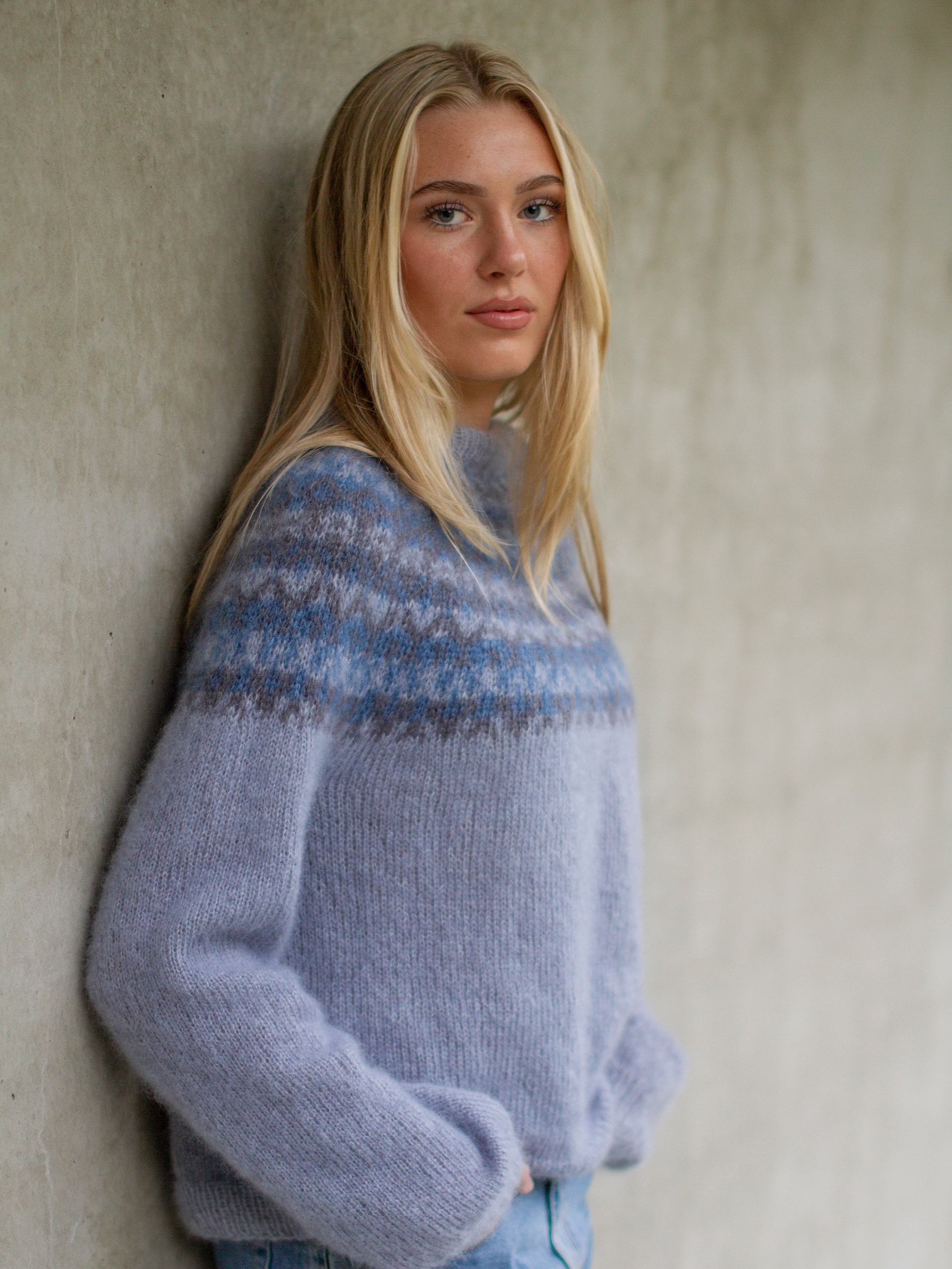 ALLEGRO sweater tåkeblå