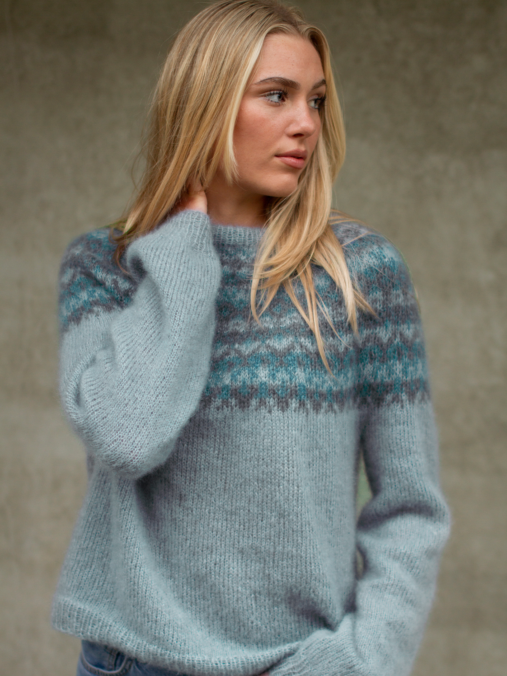 ALLEGRO sweater lys petrol