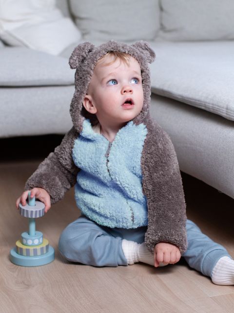 24024-F Bamse jakke lys blå