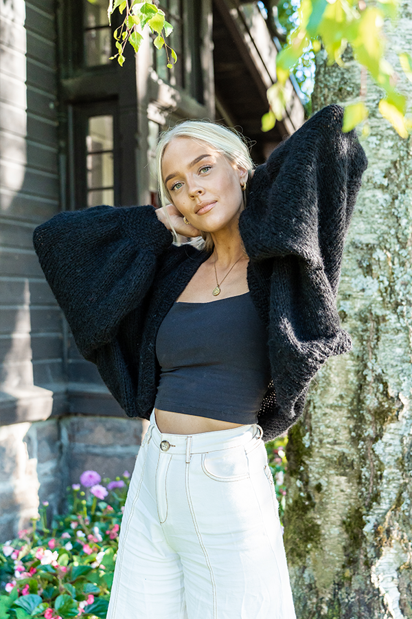 THE BASIC cardigan sort - Garnius