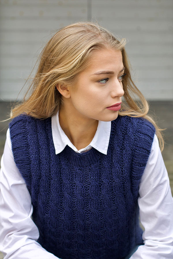 KARA slipover dyp blå