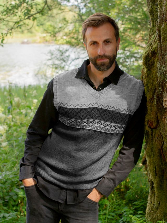 BIRK vest gråmeleret