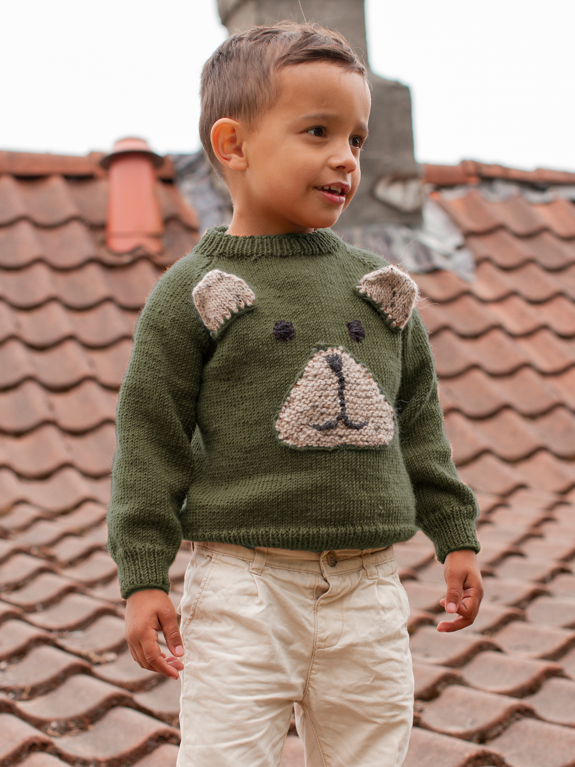 BJØRNAR sweater mørk oliven