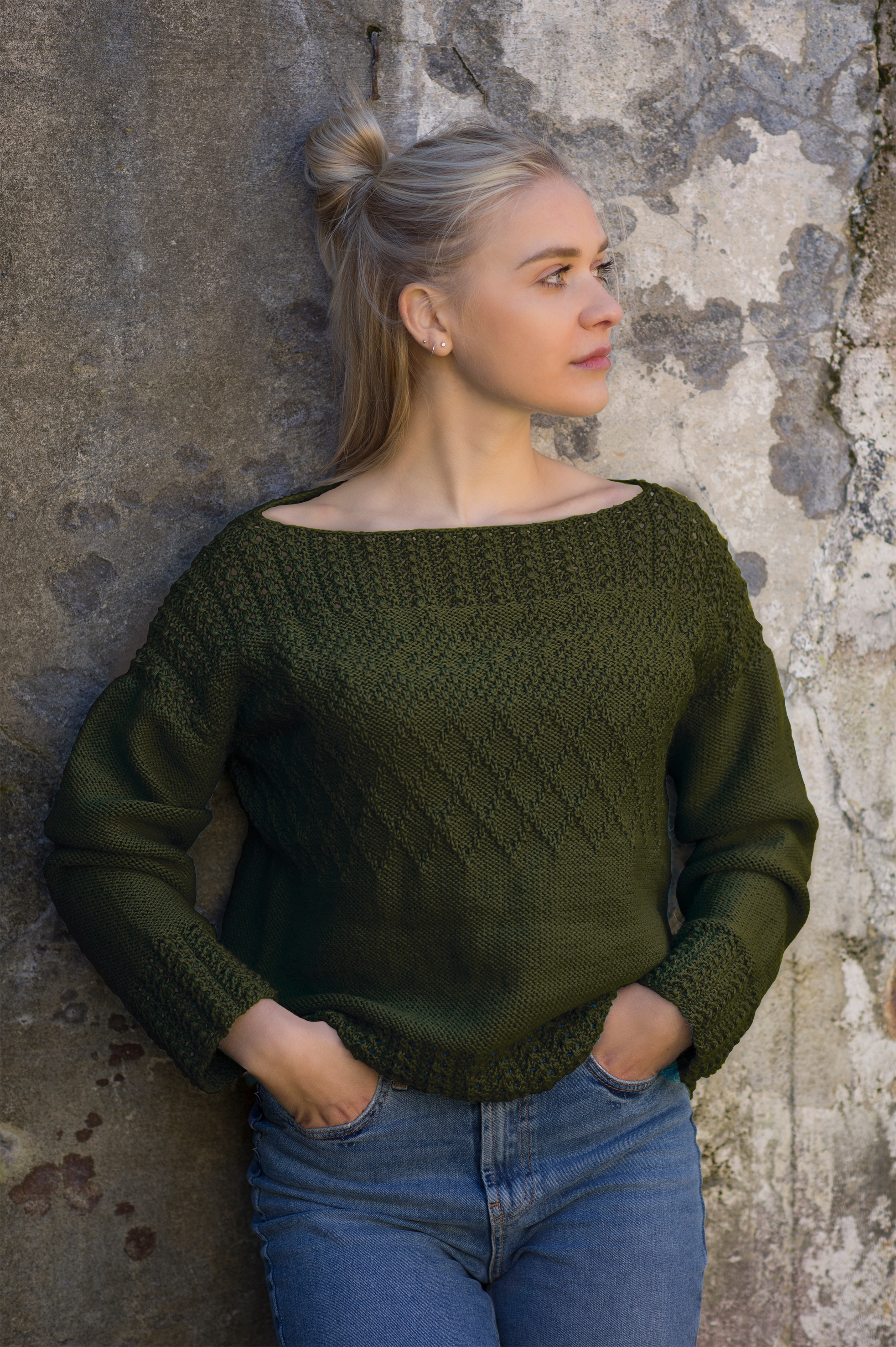 Blix bluse mørk grøn