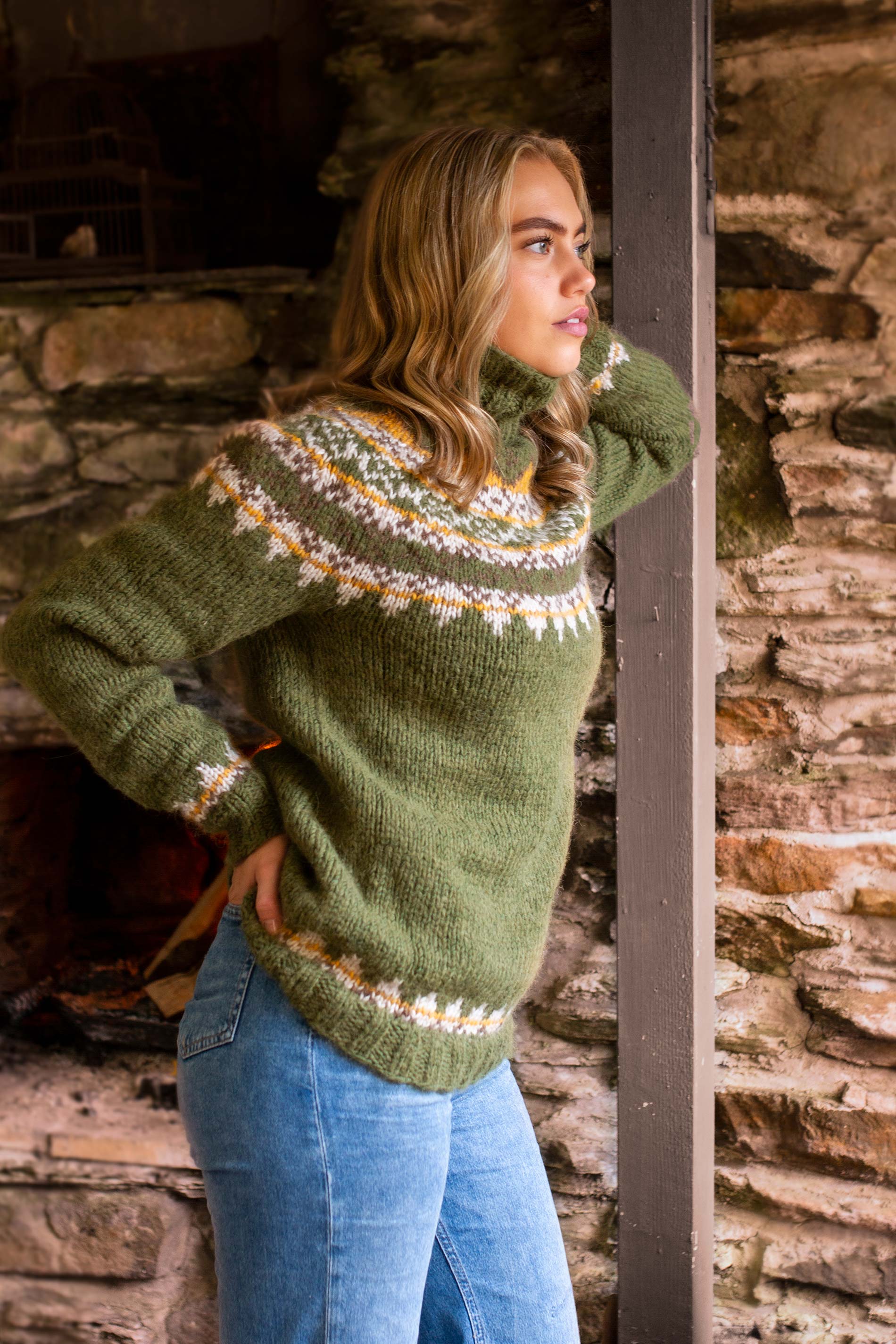 Bremnes damesweater grøn