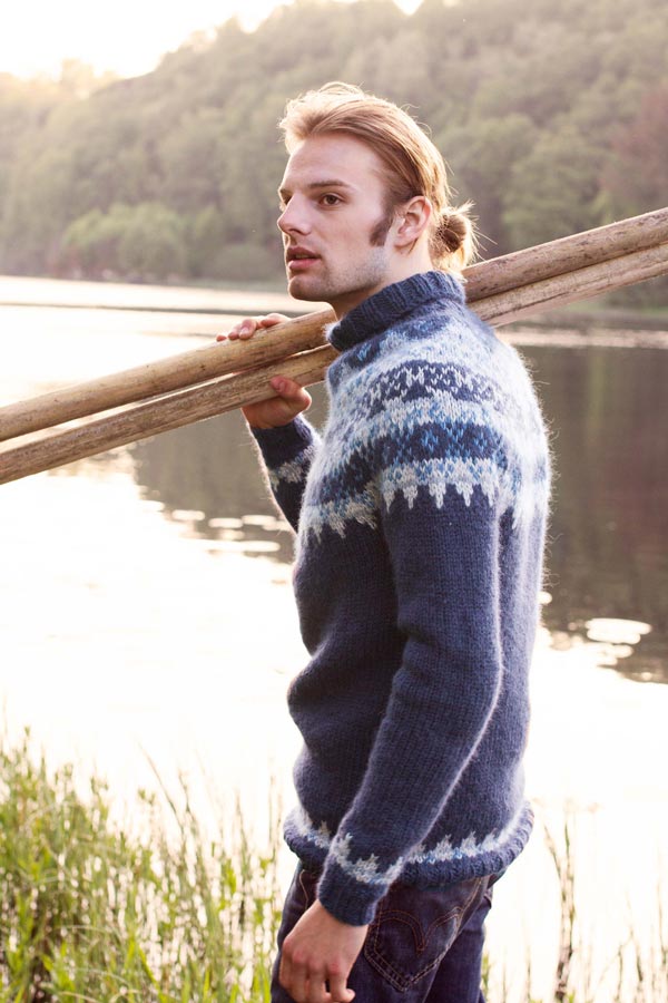 Bremnes herresweater denim