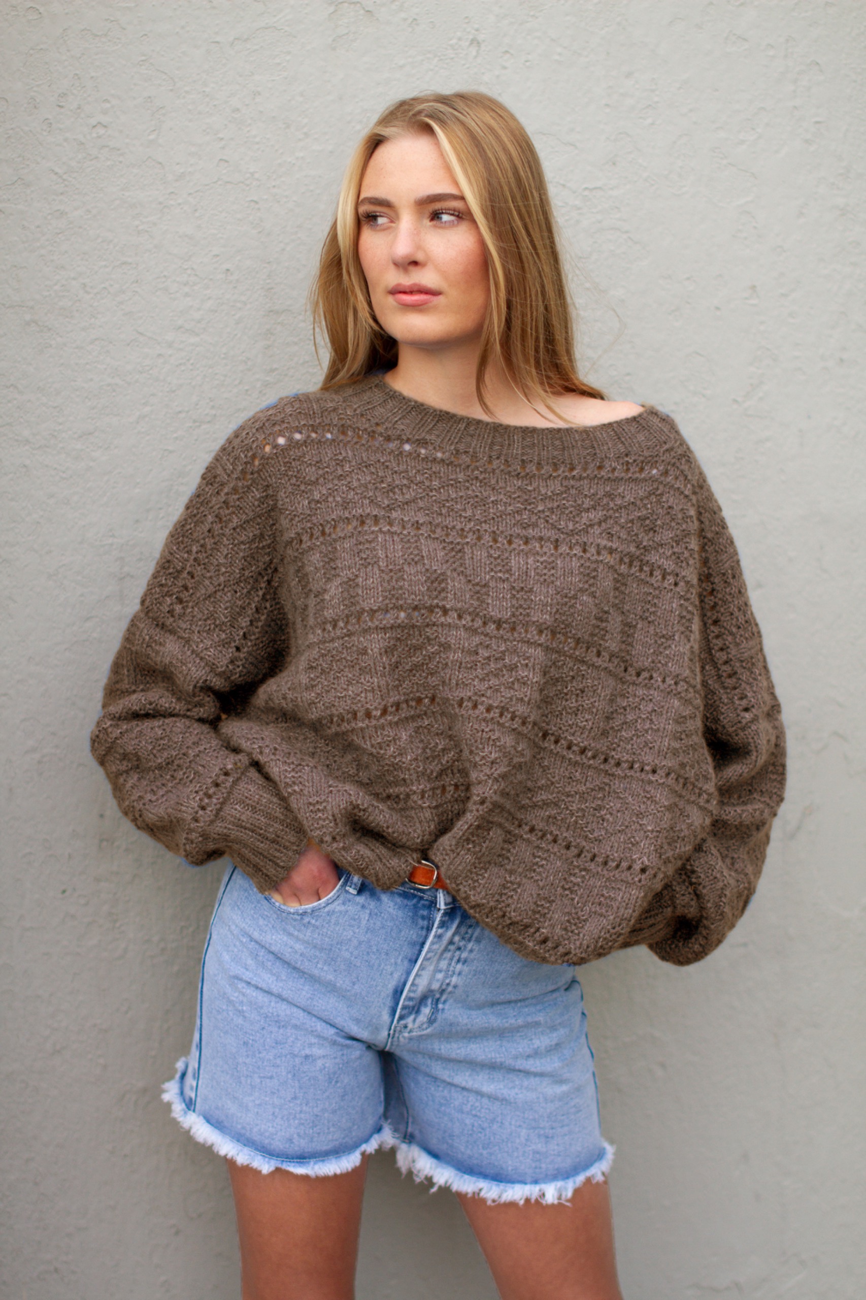 BROOKE sweater brunmeleret