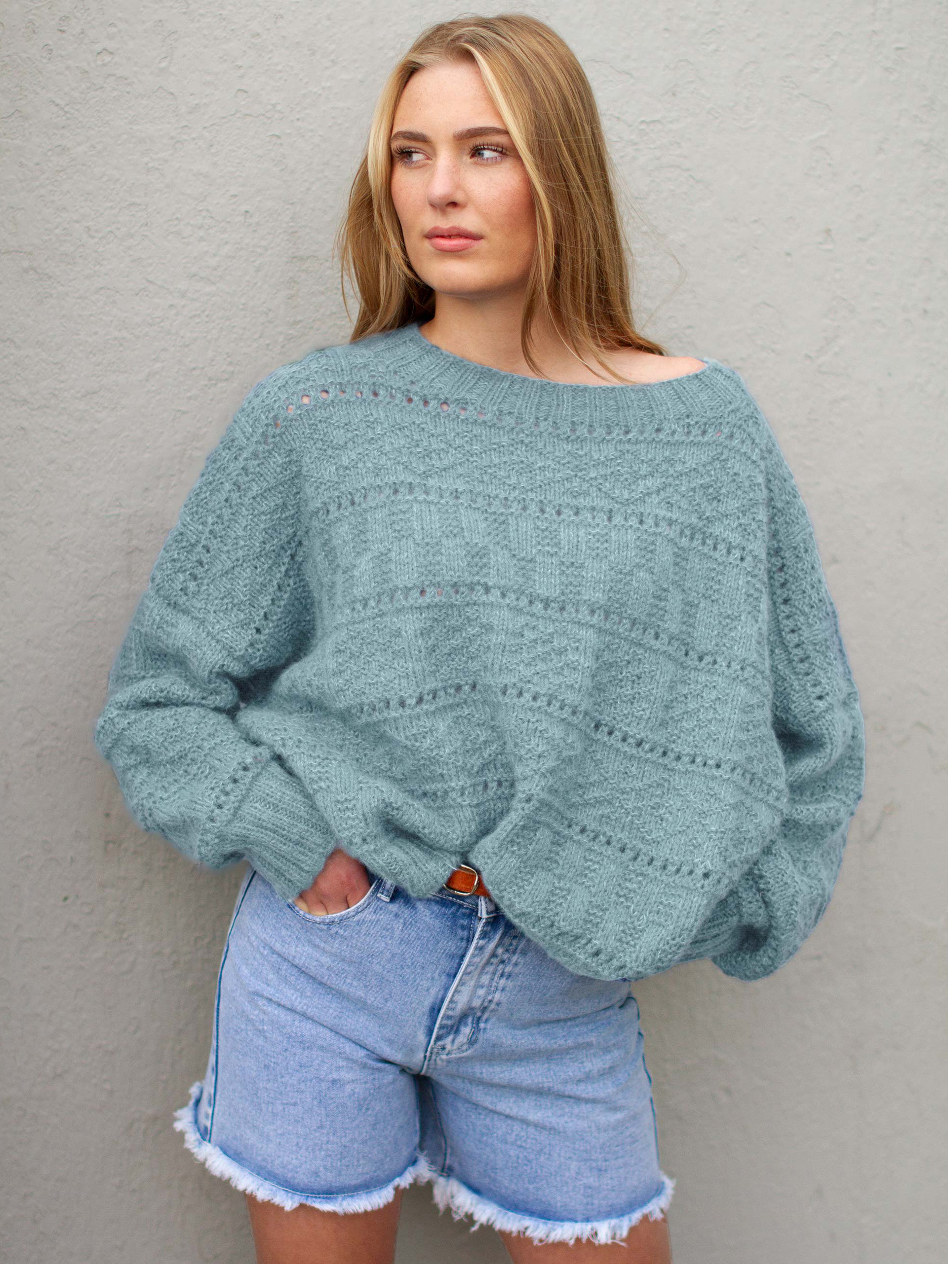 BROOKE sweater lys petrol