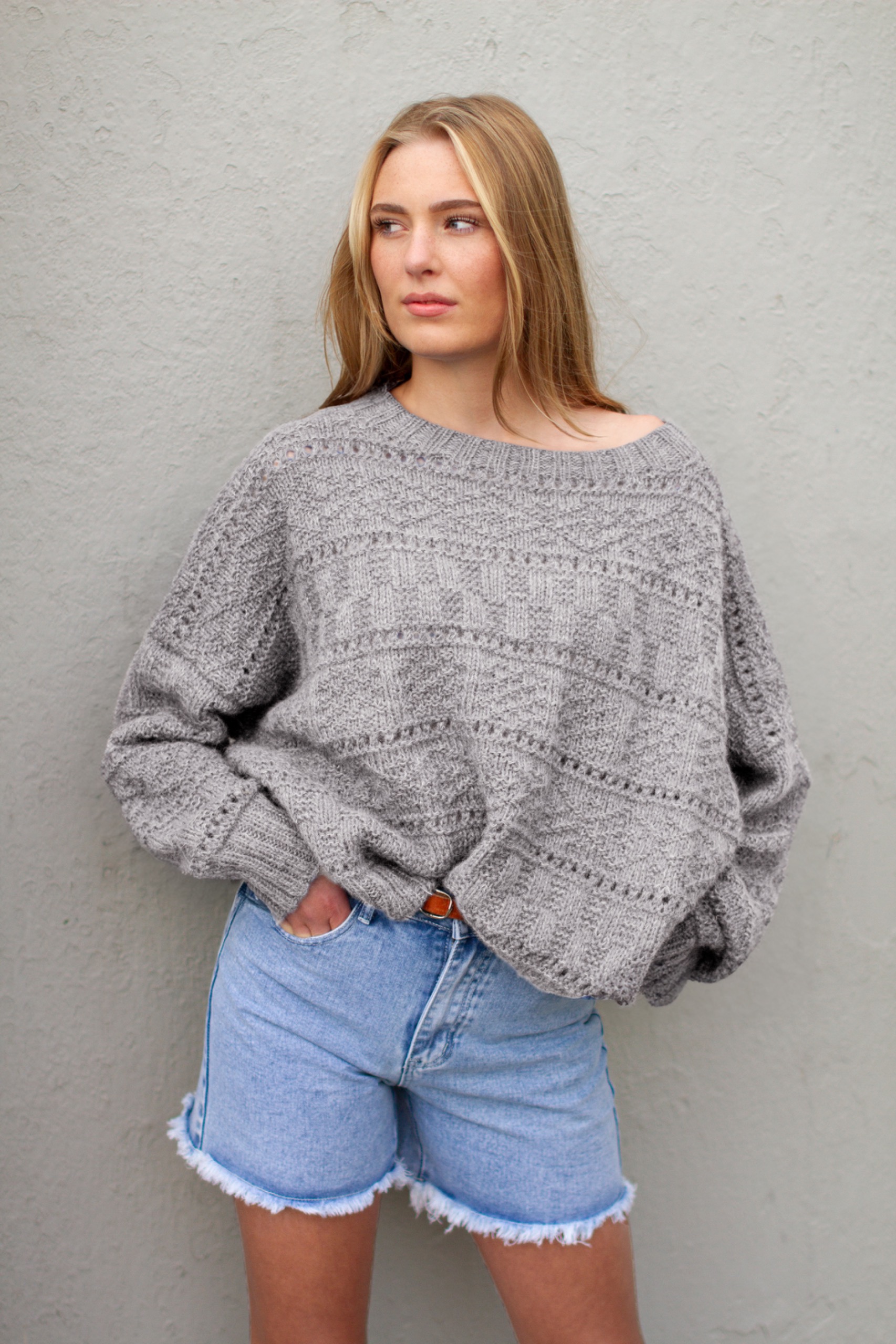 BROOKE sweater lys gråmeleret