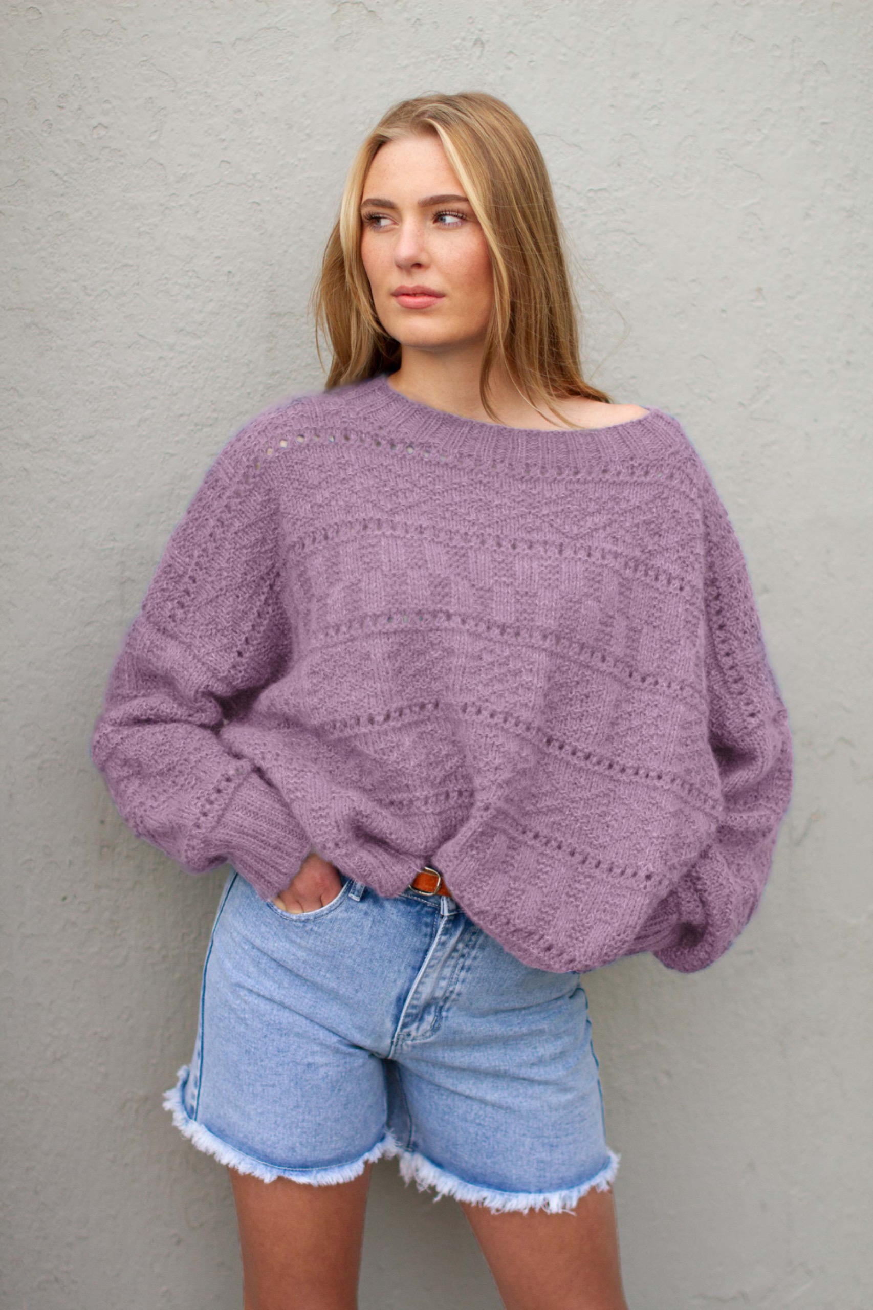 BROOKE sweater støvet lilla
