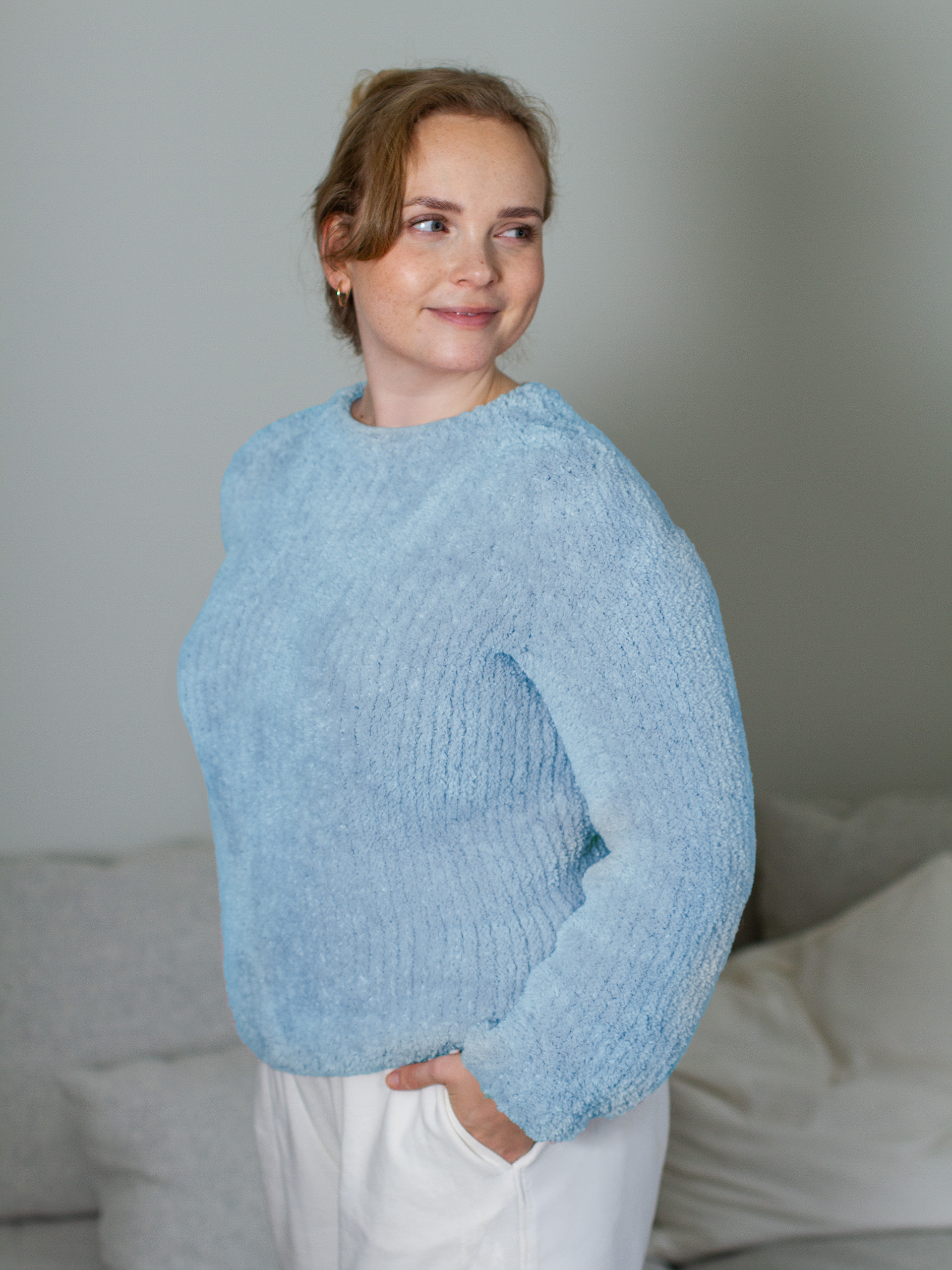 24024-I Chara genser - Lys blå