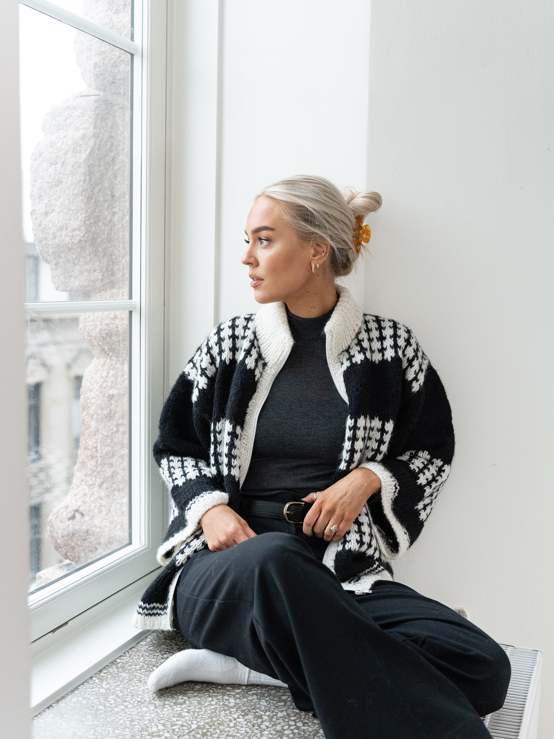 CHARLIE SAGA jakke svart/natur