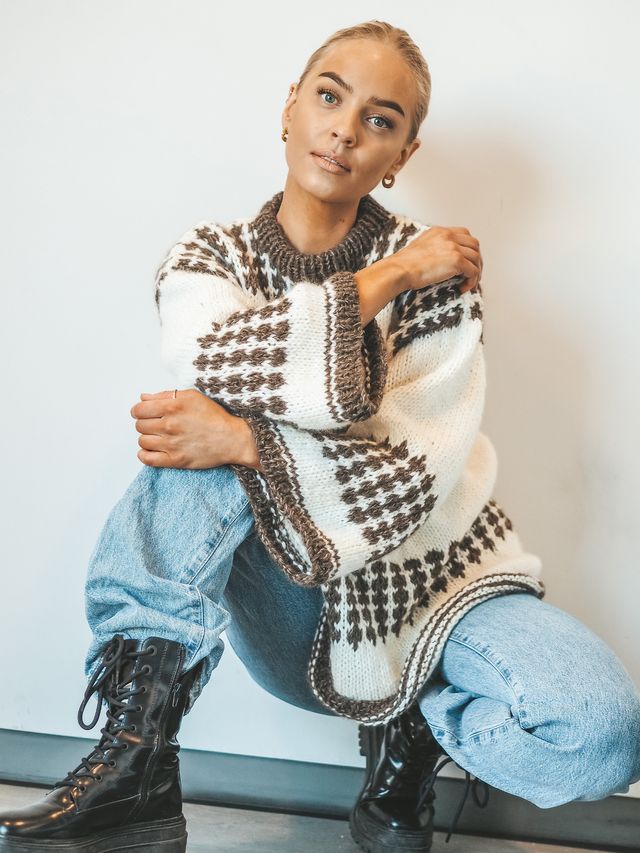 CHARLIE SAGA sweater natur/brun