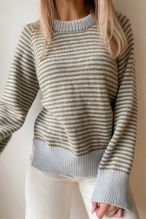 BARCODE SWEATER cloudy/olive