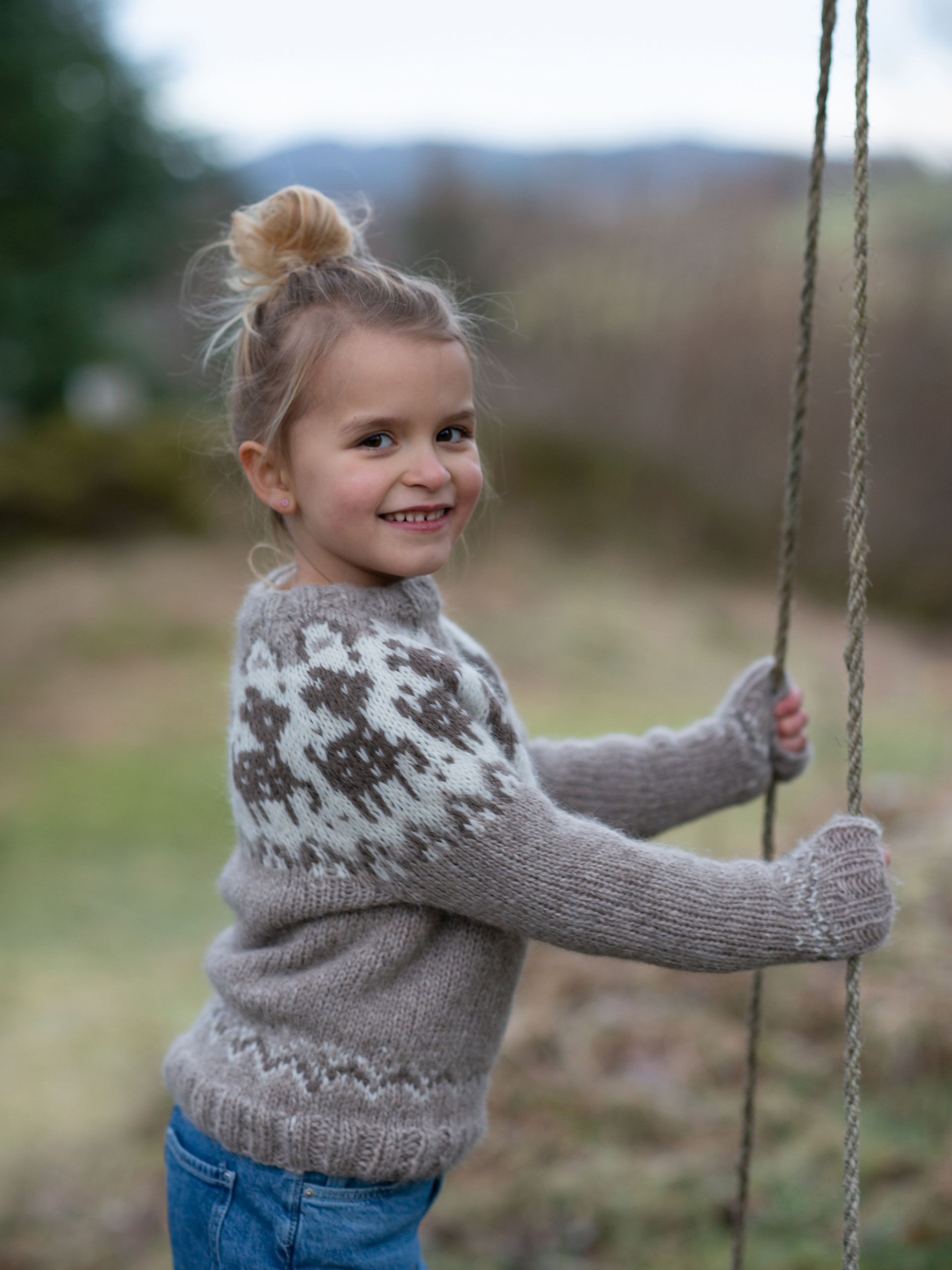 DEER sweater børn beige