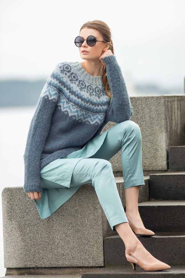 55-07 Anja sweater denimblå