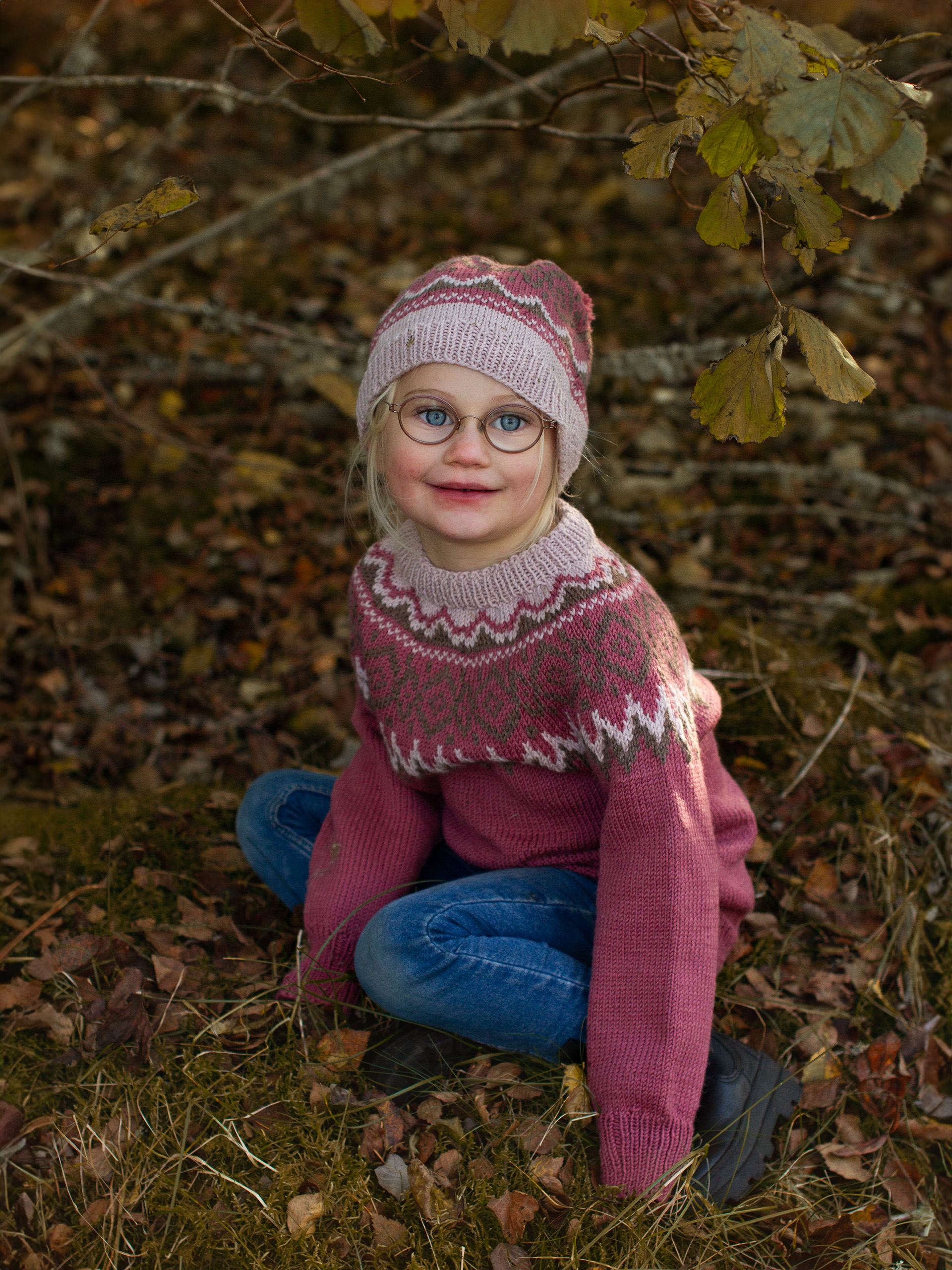 DRIV genser & hue brunrosa