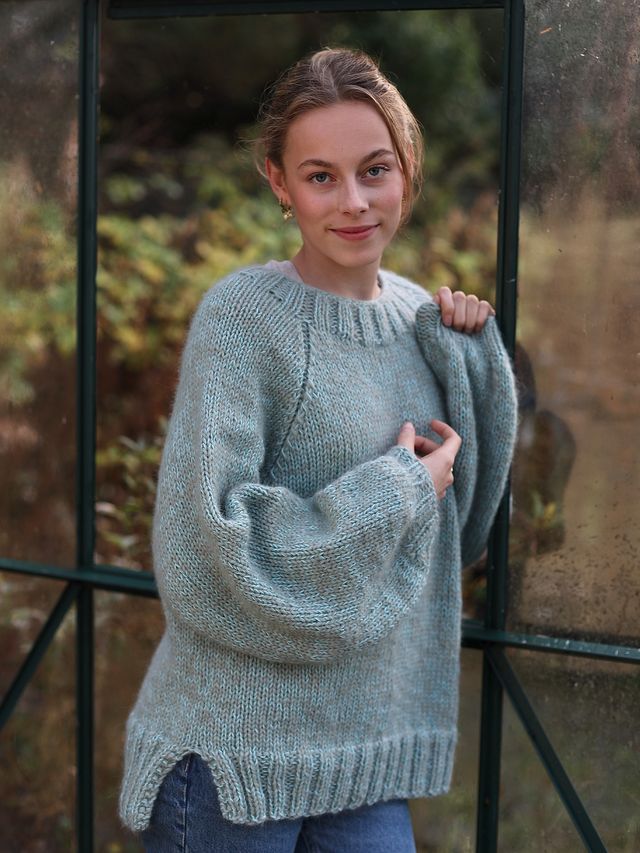 EIR sweater lys petrol