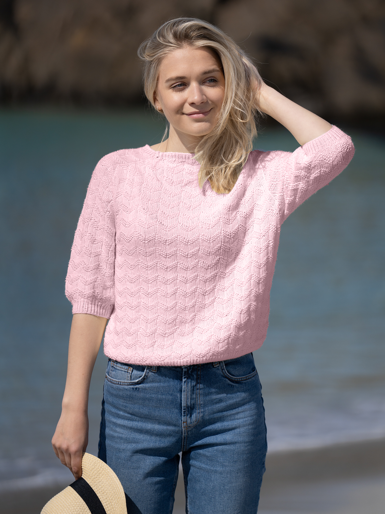 FAM sweater lyserød