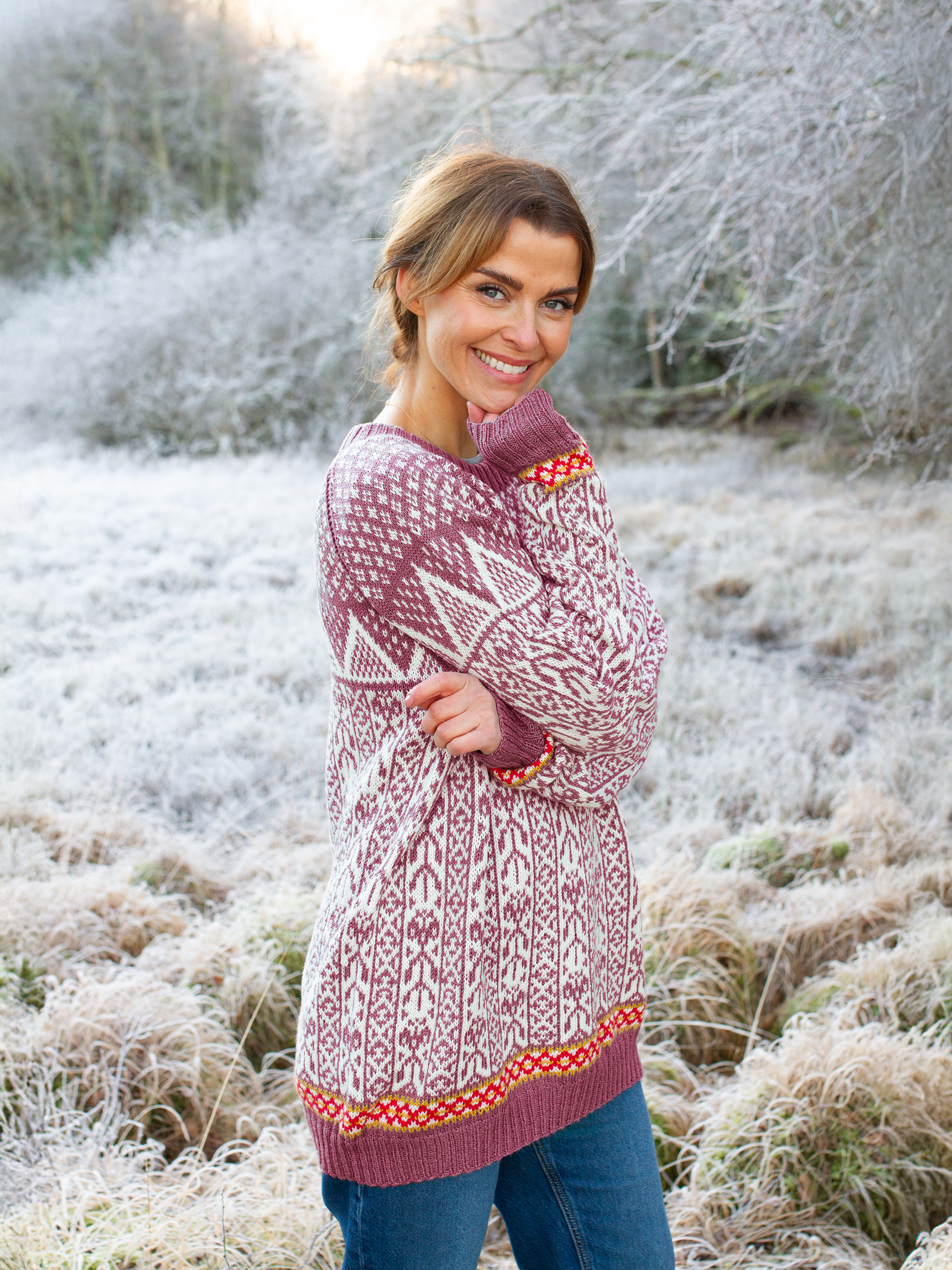 521K-07g FLÅM sweater dame