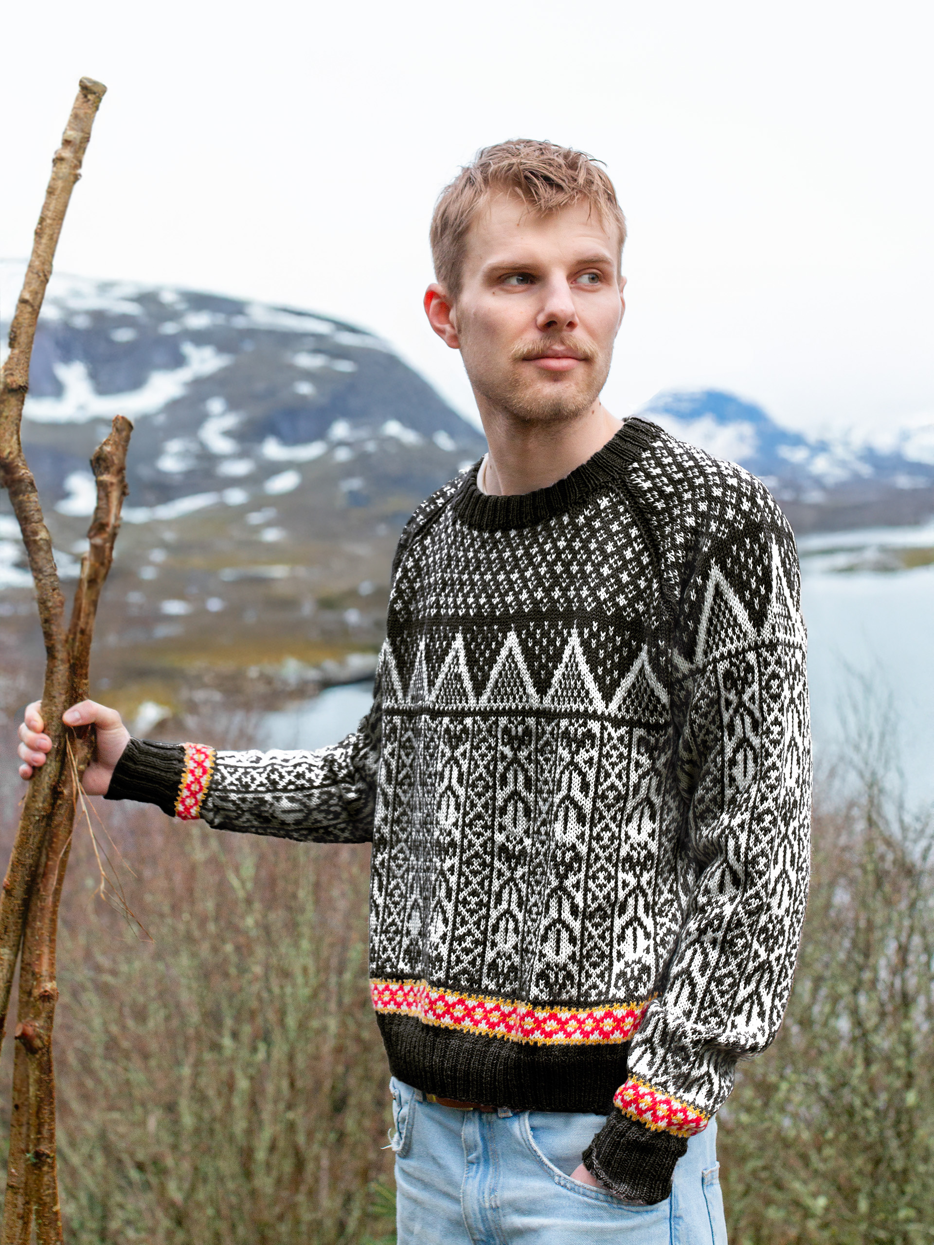 521K-06e FLÅM sweater herre