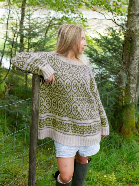425K-02 FLID sweater vol.1 sand grøn
