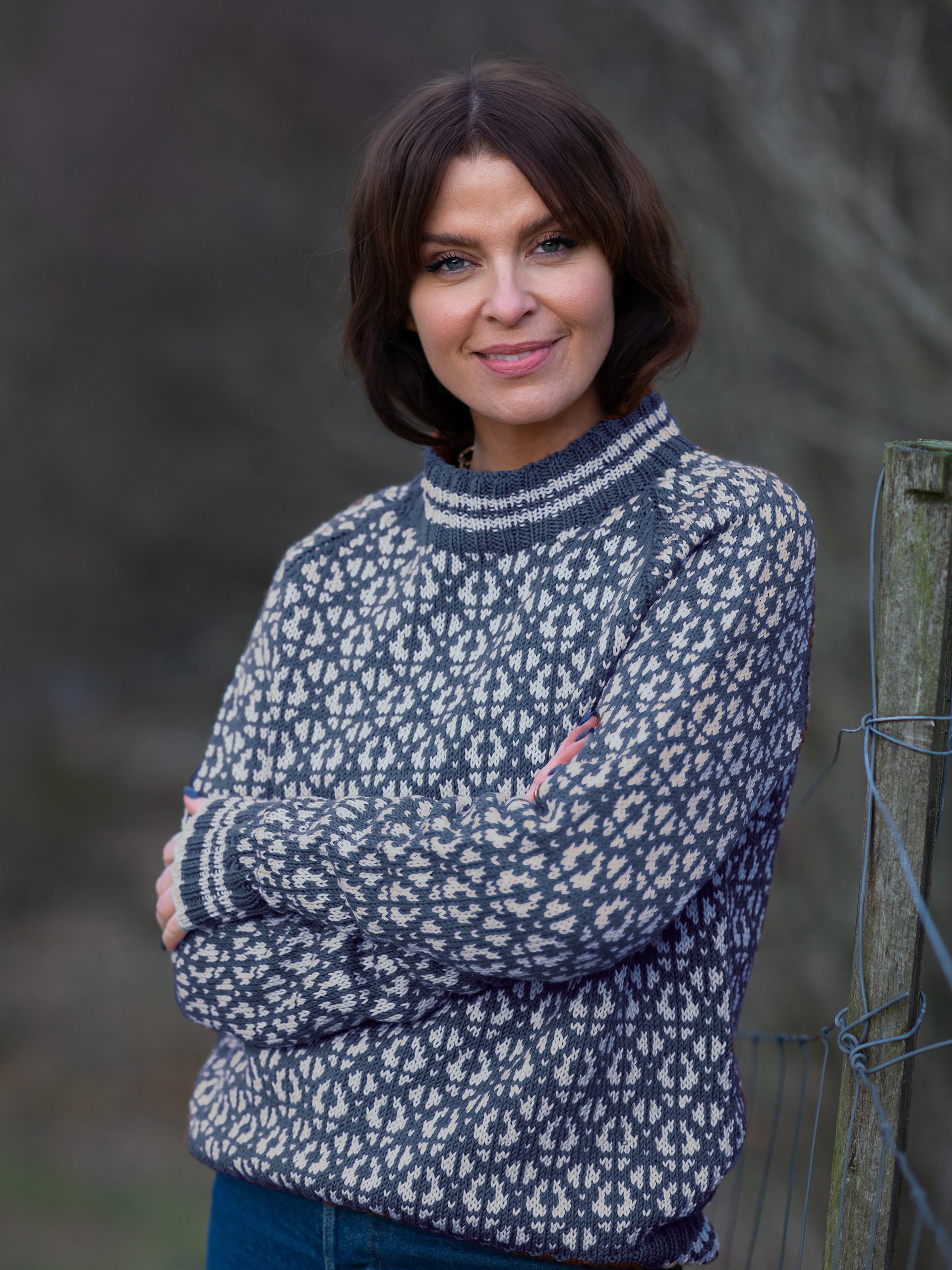 FLOKK sweater dame denim kit