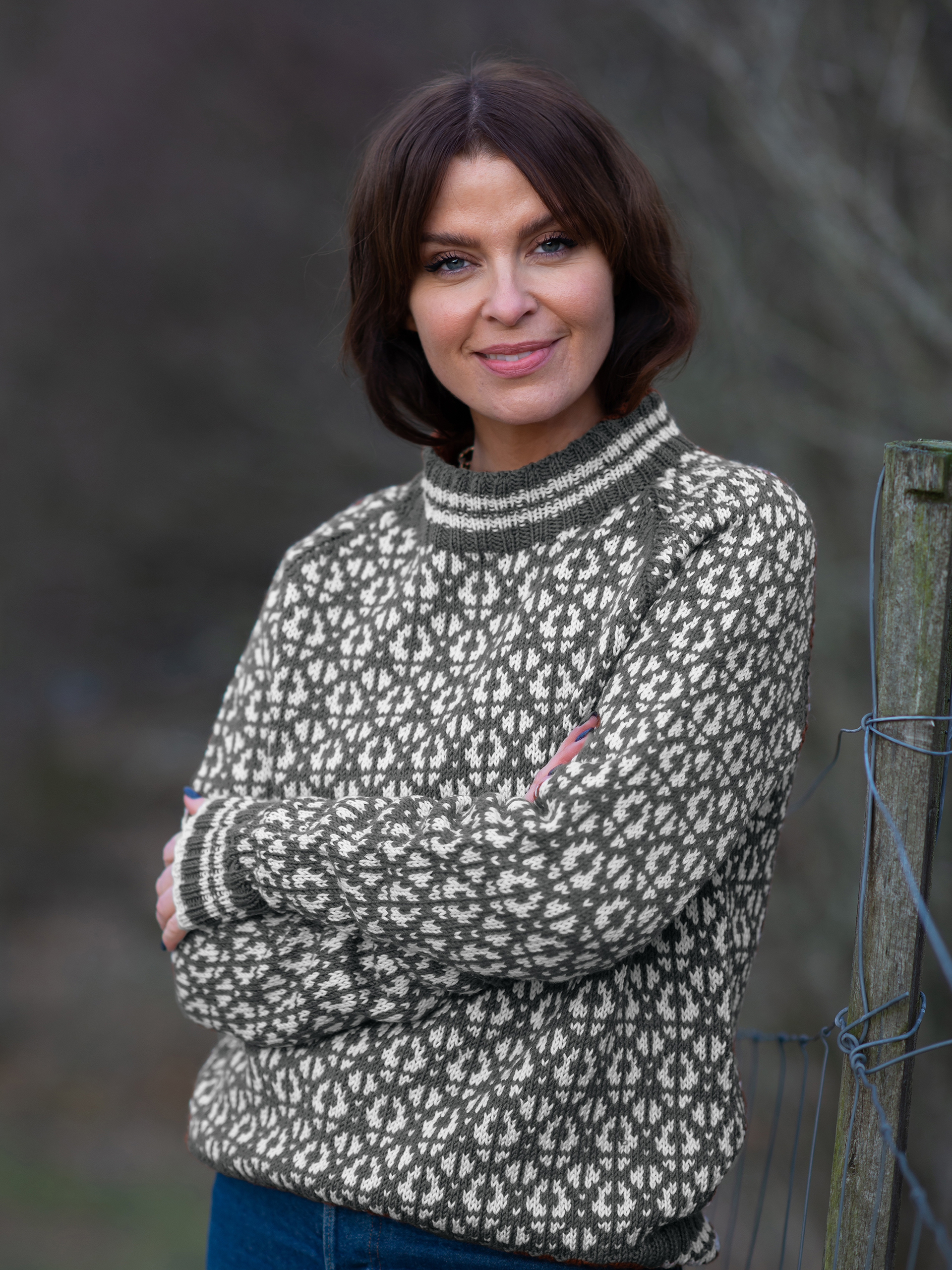 FLOKK sweater dame gråmeleret kit