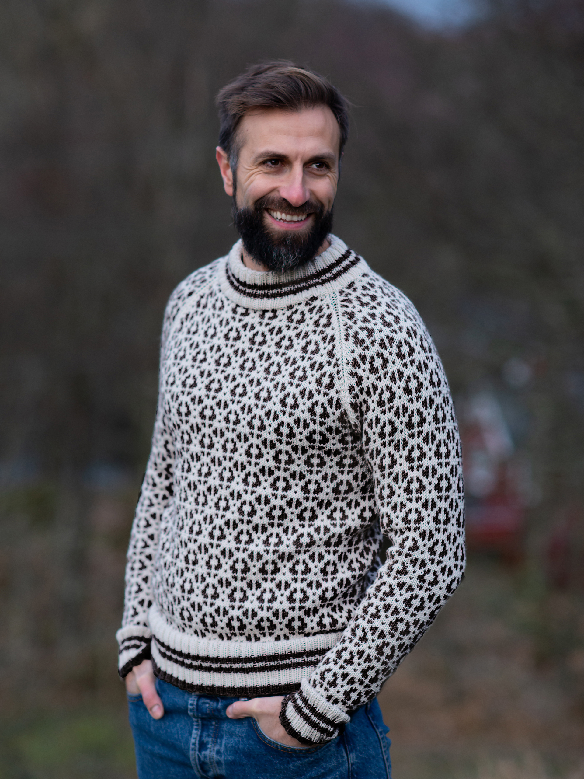 FLOKK sweater herre kit sort